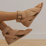 Summer Women's Shoes Flat Sandals Female Open-Toe Shoes Women Sandals Casual Roman Style Ladies Sandalias Plus Size De