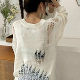 Sweaters Women Loose Casual Fashionable O-Neck Knitting Solid Simple Korean Style Chic Daily Autumn Trendy Long Sleeve