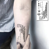 Water Transfer Tattoo Sexy Black Letter Lifeline Tattoo Body Art Waterproof Temporary Fake Flash Tattoo for Man Woman
