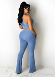 Halter Strings Crop Top and Pants Two Piece