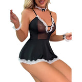 Night Swearing Lingerie Sexy Plus-Size Maid Uniform Seduction Pure Free From Passion Suit Pajamas