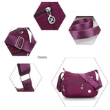 Handbags Messenger Bag Washed Nylon Lightweight Waterproof Shoulder Bags Fashion Zipper Crossbody Bag Purse Collect