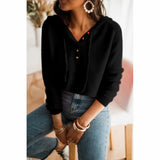 Woherb And Winter New Style Hooded Loose Knit Sweater Solid Color Set Head Casual Hoodie Striped Sweater Woman-Outfit