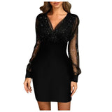 Dress Women Sequins Sexy Summer Dress Female Retro Elegant Party Mini Dresses Casual Elegant Dresses sukienki
