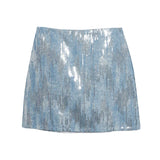 Real Shooting Hot Girl High Waist A Word Lysing Skirt New Flash Short Skirt Anti-Walking Step Bag Hip Skirt