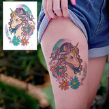 Temporary Tattoo Stickers Rose Sapphire Red Flower Fake Tatto Waterproof Tatoo Back Leg Arm Belly Big Size for Women Men