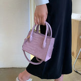 Crocodile Pattern PU Leather Crossbody Bags For Women Chain Female Shoulder Handbags Mini Purses Travel Cross Body