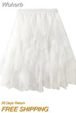 8 Color Girl Sweet Mesh Short Tulle Skirt Elastic Waist Fairy Tutu Ball Gown Mini Skirt For Spring Summer QT2179-Outfit