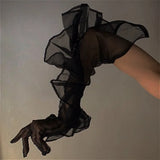 Solid Color Mesh Transparent Over Finger Fashion