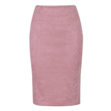 colors size S M L XL 2021 Women Winter Solid Suede Multi Package Hip Pencil Midi Skirt Autumn Winter Bodycon