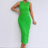 New Spring Summer Shoulder V-Neck Women's Slings Print Fairy Long Temperament Dress Dress Dress