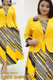 Plus Size African Dresses For Women 2023 Clothing Christmas Two Piece Dress Set Dashiki Robe Femme Party African Clothes 1028-1-Outfit