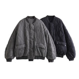New Cotton Suit Loose Quilted Pilot Jacket 4088246-Outfit
