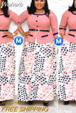 Plus Size Christmas Dress African Dresses For Women Clothing Winter Dashiki Robe Femme Party Maxi Dress African Clothes-Outfit