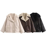 Women's New Retro Loose Thin Grab Velvet Velvet Casual Jacket