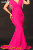 V-neck Bodycon Dress African Dresses For Women Summer Clothes Club Outfits Ankara Tassel Evening Party Robe Femme Clothing-Outfit