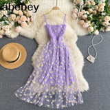 purple strapless Sleeveless Beach Long Dress Cross Bandage Backless Floral Sexy Club Dresses A LIne