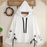 Hooded Sweatshirts Fall Winter Long Sleeve Pullover Femme Cartoon Cat Print Harajuku Hoodies Kawaii Japan Hoodie