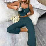 Pajamas Female Summer Lace Lace Sling Trousers Sexy Babes Lady Home Clothes Two-Piece