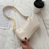 New Trend Women's Shoulder Bag PU Leather Milk Tea Color Underarm Bag 2021 Fashion Elegant Sling Handbag Zipper Small Square