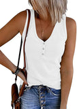 Women's Summer Breasoned Slim Knit Vest Solid Color V-Neck Sleeveless Top For Women-Outfit