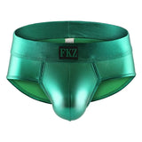 Mens Briefs PU Leather Underwear Sexy Men Briefs Stage Dance Underpants Bikini Gay Cueca men sexy underwear