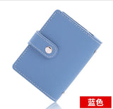 Style New Woman Small Card ID Holders Ladies PU Leather 26 Slots Visiting Card ID Holder