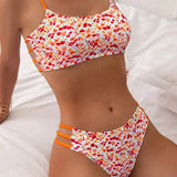 Woherb New Sexy Leopard Print Split Two-Piece Sexy Bikini