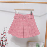 And Winter New Coarse Flowers Of The Hundred-Fold Skirt Pink Skirt High Waist Slim Skirt A Word Anti-Light Skirt