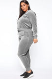 Fall Plus Size Casaul Solid Hoodies And Pant
