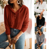 Woherb And Winter New Style Hooded Loose Knit Sweater Solid Color Set Head Casual Hoodie Striped Sweater Woman-Outfit