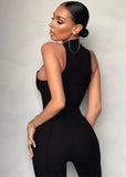 Sexy Round Neck Sleeveless Slim