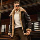 Men's Coat Winter Large Size Warm Composite Leather Jacket With Thick Fur Coat