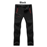 Men's Waterproof Pants Outdoor Hiking Camping Fishing Sports Trousers Male Casual Soft Shell Fleece Warm Cargo Pants