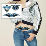 Waterproof Temporary Tattoo Sticker Totem Line Black Classical Tatoo Body Art Arm Leg Fake Tattoos Women/Men Girl 14.8*21