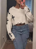 Tweated Sweater Women's Long-Sleeved Loose-Fitting Knitted