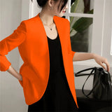 Suit Spring And Autumn New Cushion Shoulder Casual Fashion Temperament Slimming Professional OL Small Suit Coat