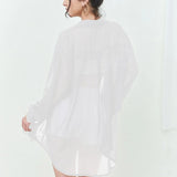 Women's Wear Popular Fashion Long-Sleeved Thin Lapel Sequined Shirt Leisure Shirt-Outfit
