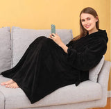 Women Hoodies Blanket With Sleeve Long Sweatshirt Oversize Hoodie Ladies Pullover Fannel Plaid Sweat Warm Fleece Robe