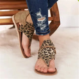 2021 Fashion New Women Sandals Elegant Leopard Print Comfortable Boho Style Female Sandals Cover Heel Lady Casual Shoes