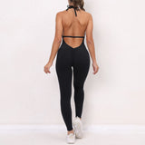 Woherb One-Piece Quick-Dry Tight Yoga Pants Breathable Women's Wrinkled Peach And Butt Gym Pants-Outfit