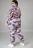 Fall Plus Size Multi Camou Hoodies and Pants