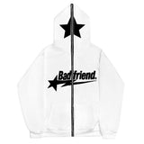 Pentacorn Print Sweatshirt Men's And Women's Hoodie Goth Couple Harajuku Long Zippered