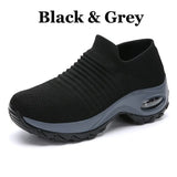 Spring Women Sneakers Shoes Autumn Flat Slip on Platform Tenis for Women Breathable Mesh Sock Sneakers Shoes Zapatos De