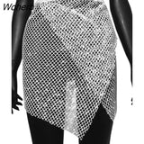 Sexy Skirt For Women Clothes High Fashion Night Club Party Y2k Accessories White Cover Ups See Through Mesh Mujer Faldas-Outfit