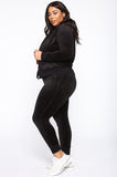 Fall Plus Size Casaul Solid Hoodies And Pant