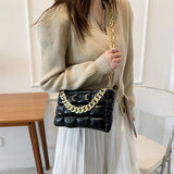 Ladies Popular Rhombus Handbags 2022 New Fashion PU Leather Chain Shoulder Bag Trendy Texture Solid Color Messenger Female