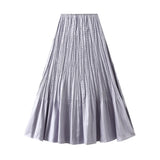 A-Word Half-Dress Woman 2025 Spring New High-End Temperament Pendant Fishtail 100-Folded Long Dress
