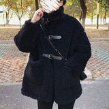 Lambswool Winter Women Coat 2020 New Korean Thick Female
