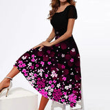 Square Temperament Commute Collar Short Sleeve Multi-color Printing
